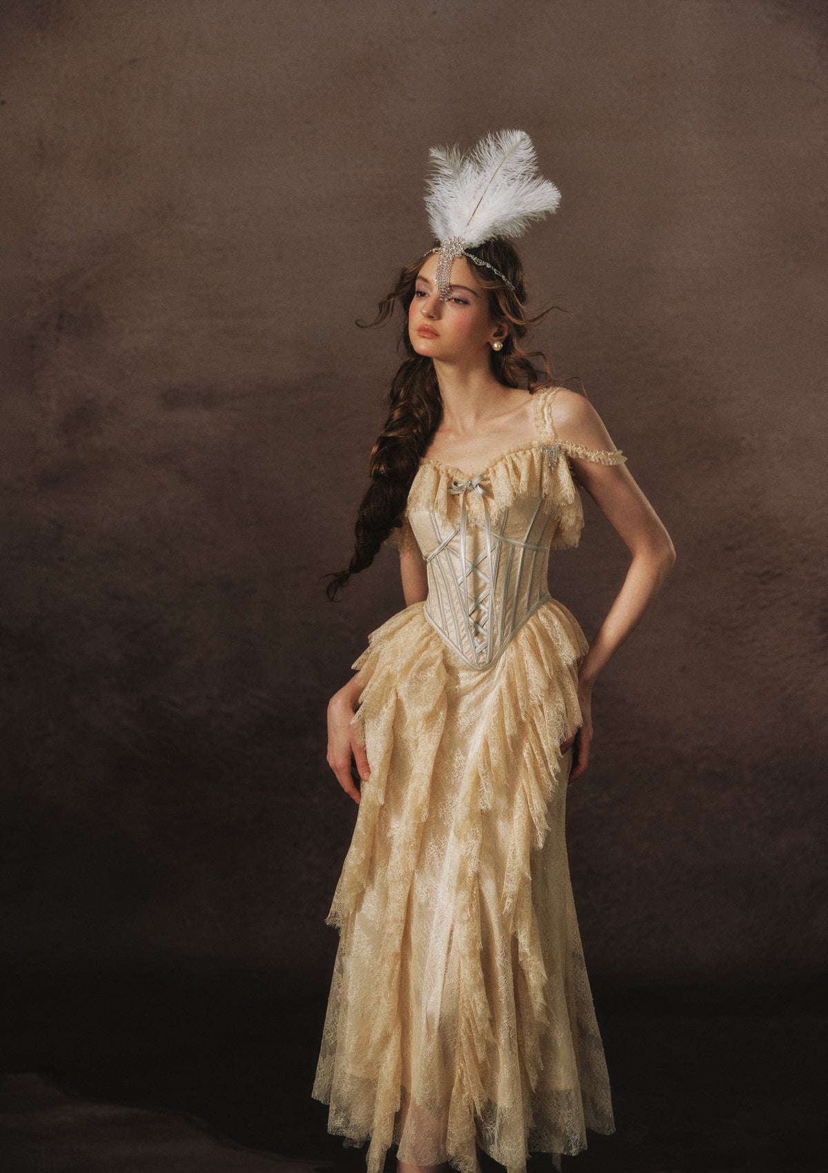Golden Veil Valkyrie Corset Dress