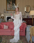 (Long-length)White Feather Looking-Glass Gown