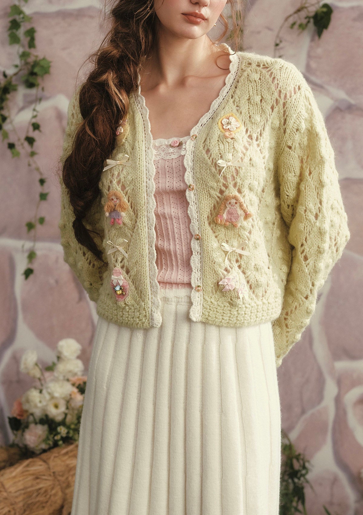 Curve&Plus Perfume Dollhouse Knit Cardigan