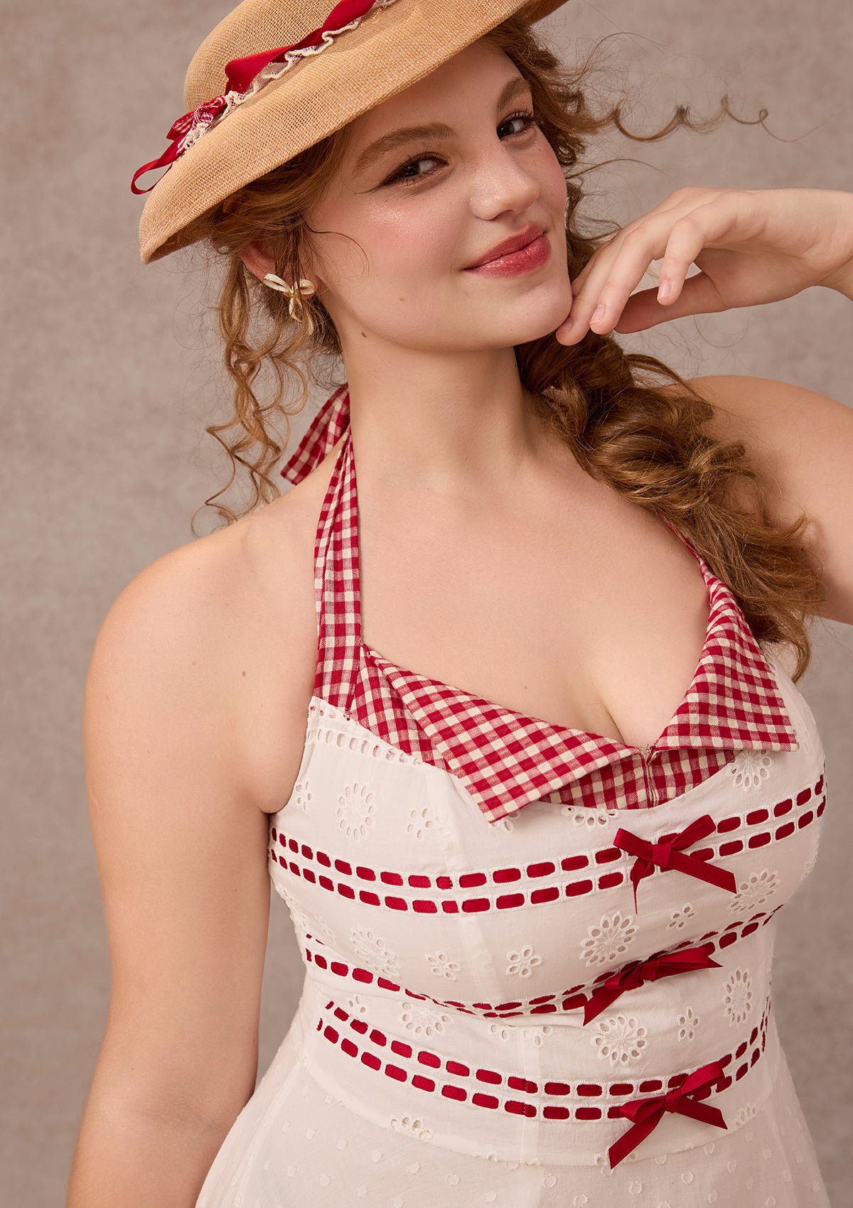 Curve&amp;Plus Little Red Candle Dress
