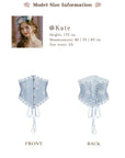Ice Jade Flower Corset (underbust)