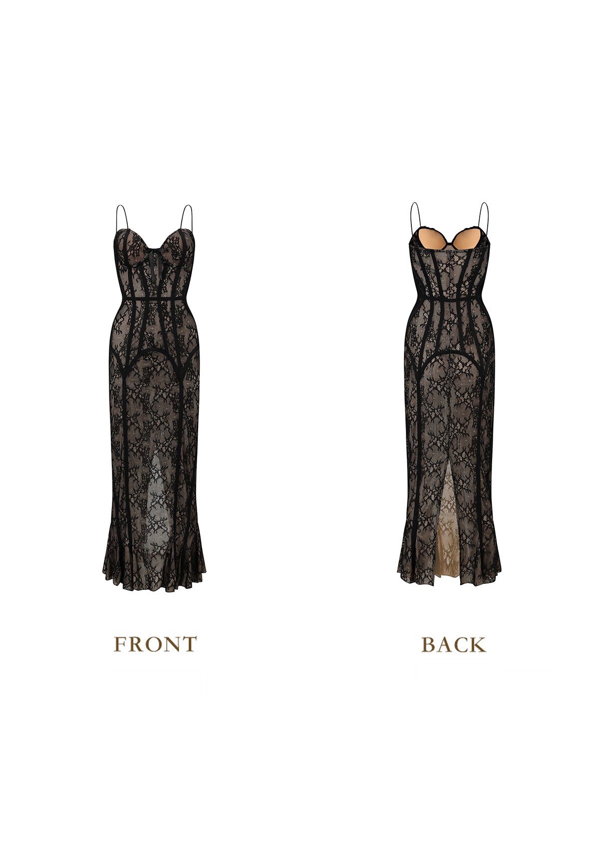 Black Moon Shade Corset Dress Pre-order / L