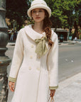 Sunlit Daisy Wool Coat (white)