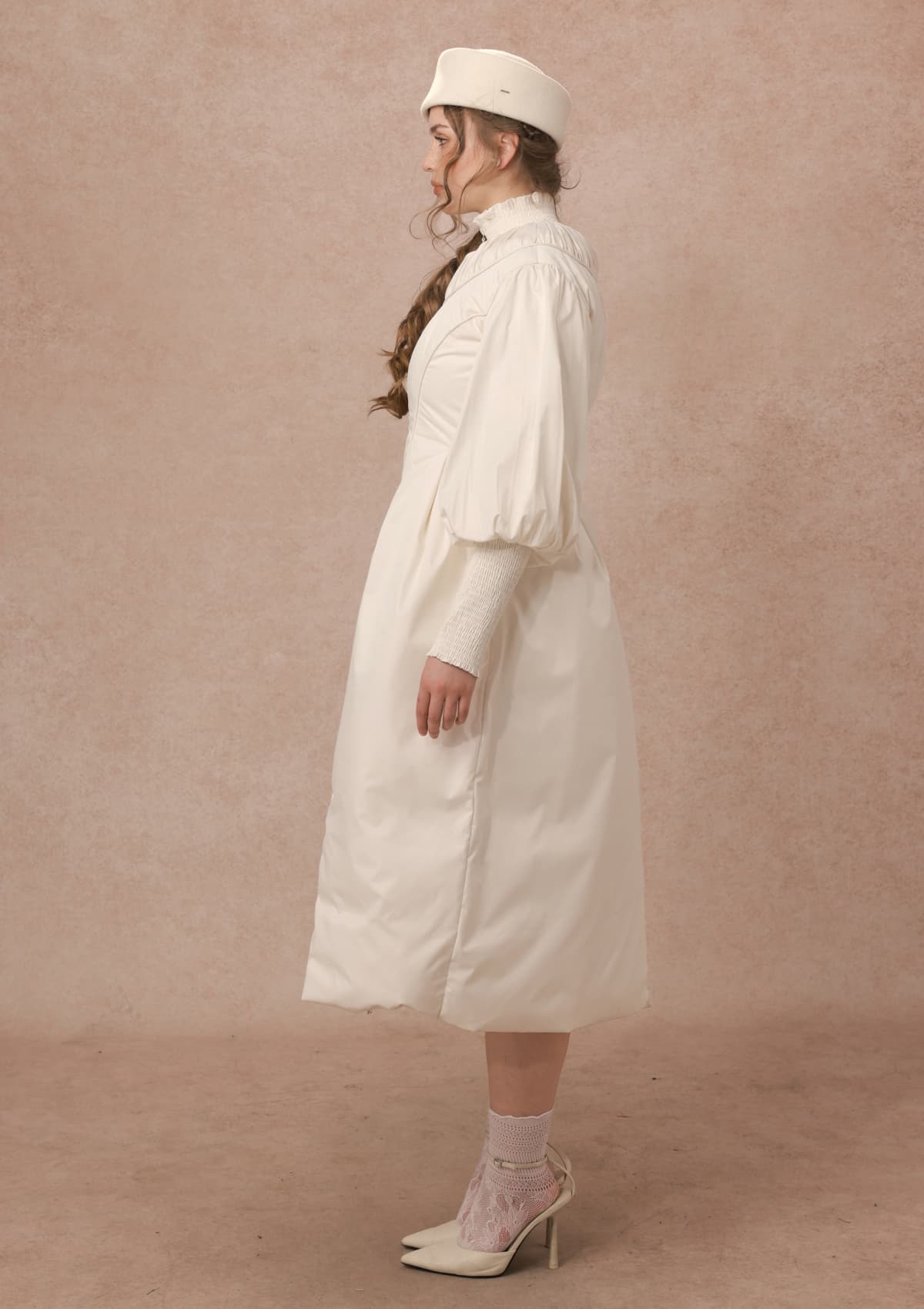 Curve&amp;Plus Warrior II Down Puffer Coat — White