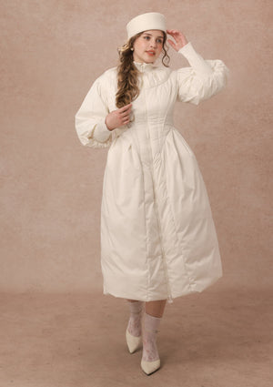 Curve&Plus Warrior II Down Puffer Coat — White