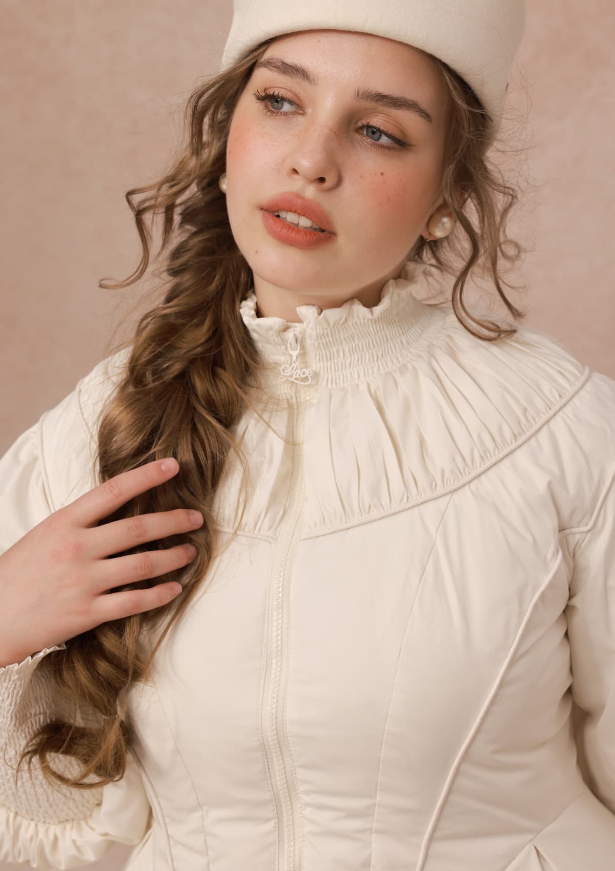 Curve&amp;Plus Warrior II Down Puffer Coat — White