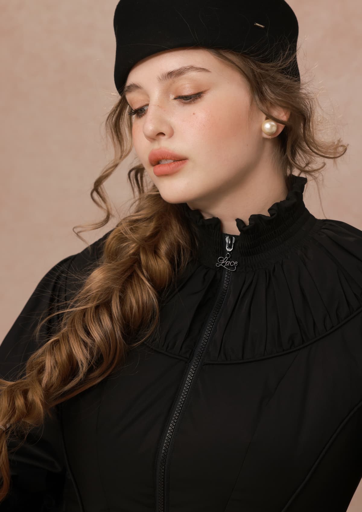 Curve&amp;Plus Warrior II Down Puffer Coat — Black