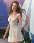 Lacemade "Siren's Song" White Lace Mini Dress - Romantic Vintage Style