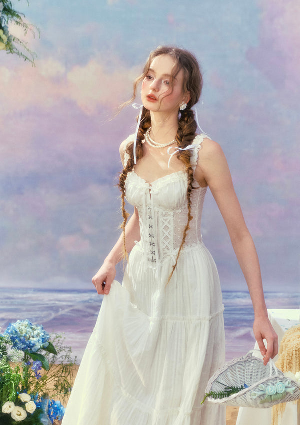 White Dream Tide Corset Dress