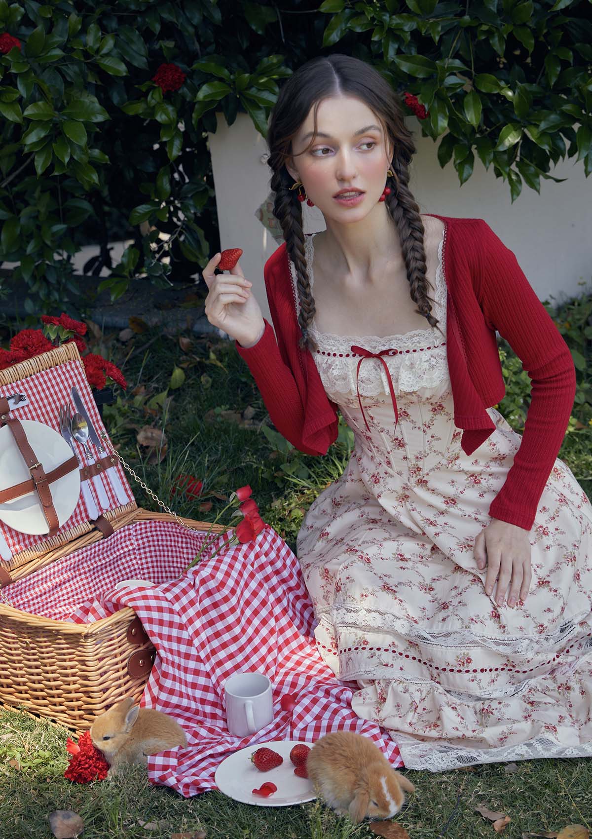 Red Garnet Corset Dress In-stock / XL