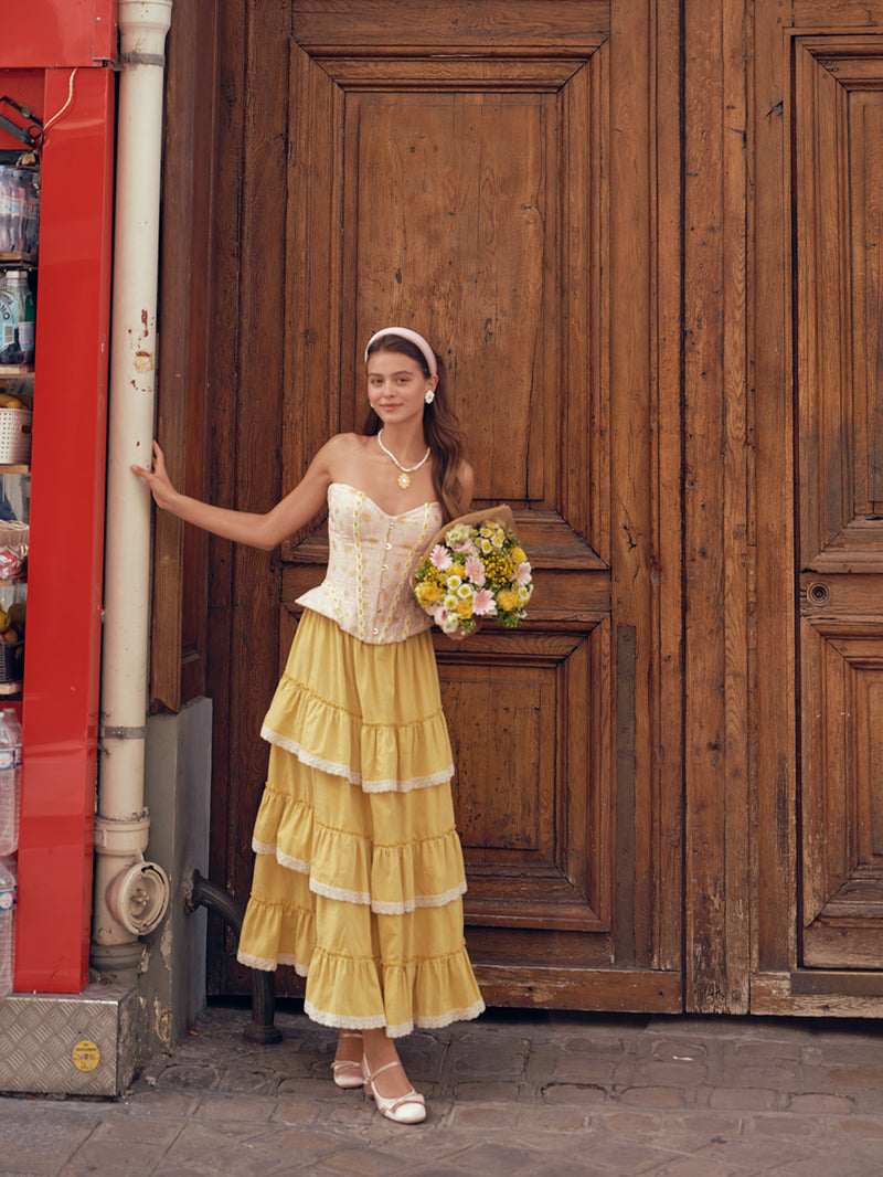 Gilded Flower Notes Skirt