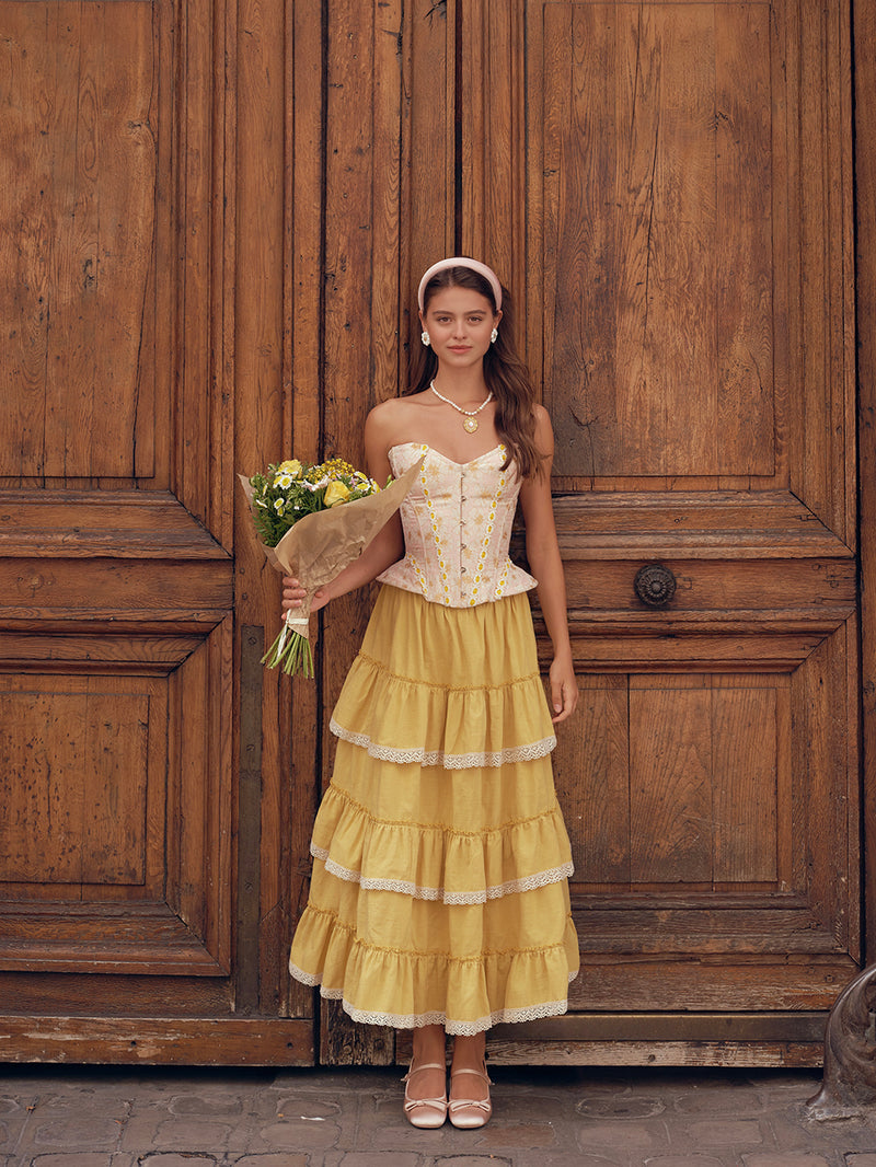 Gilded Flower Notes Skirt