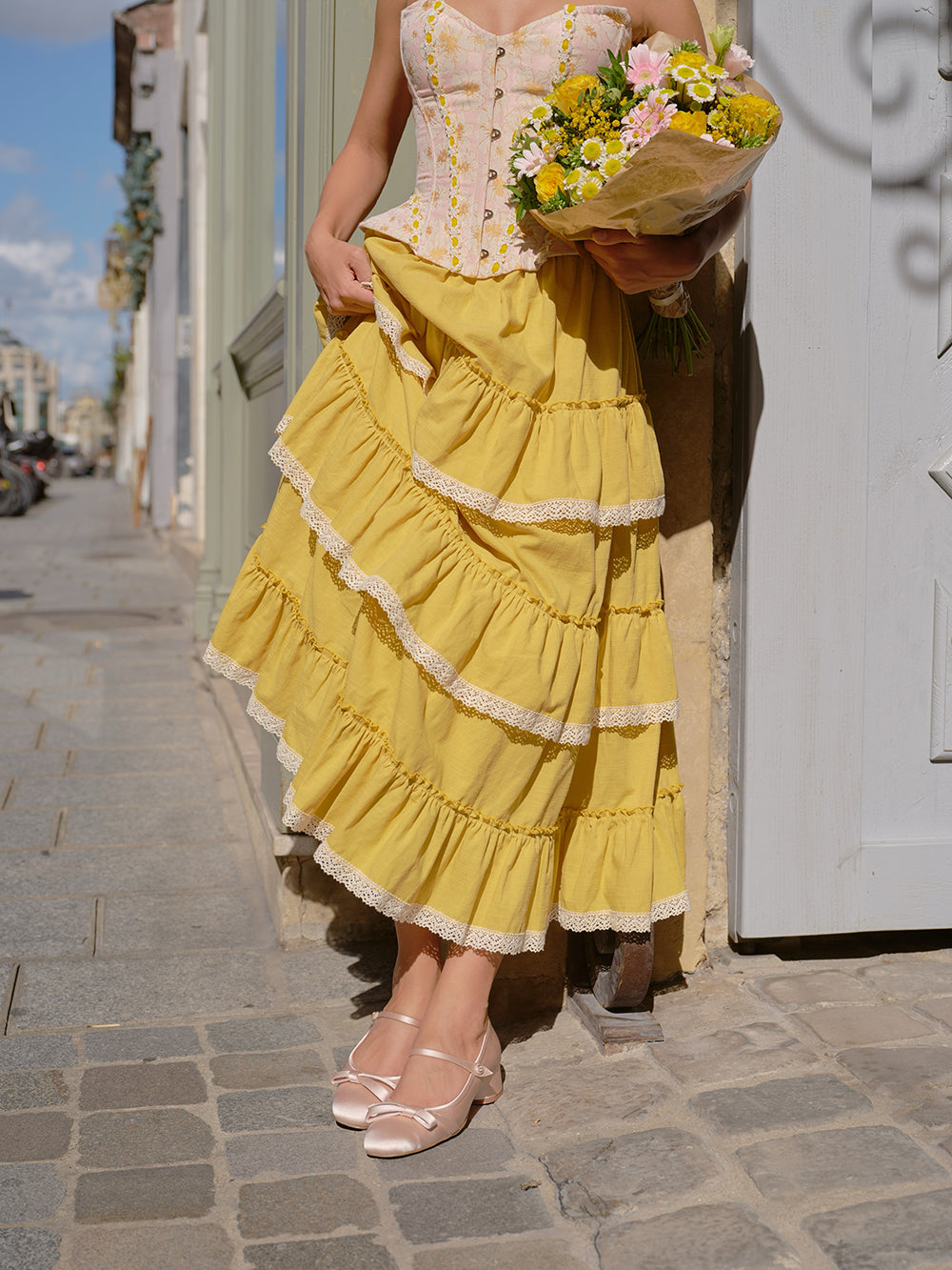 Gilded Flower Notes Skirt