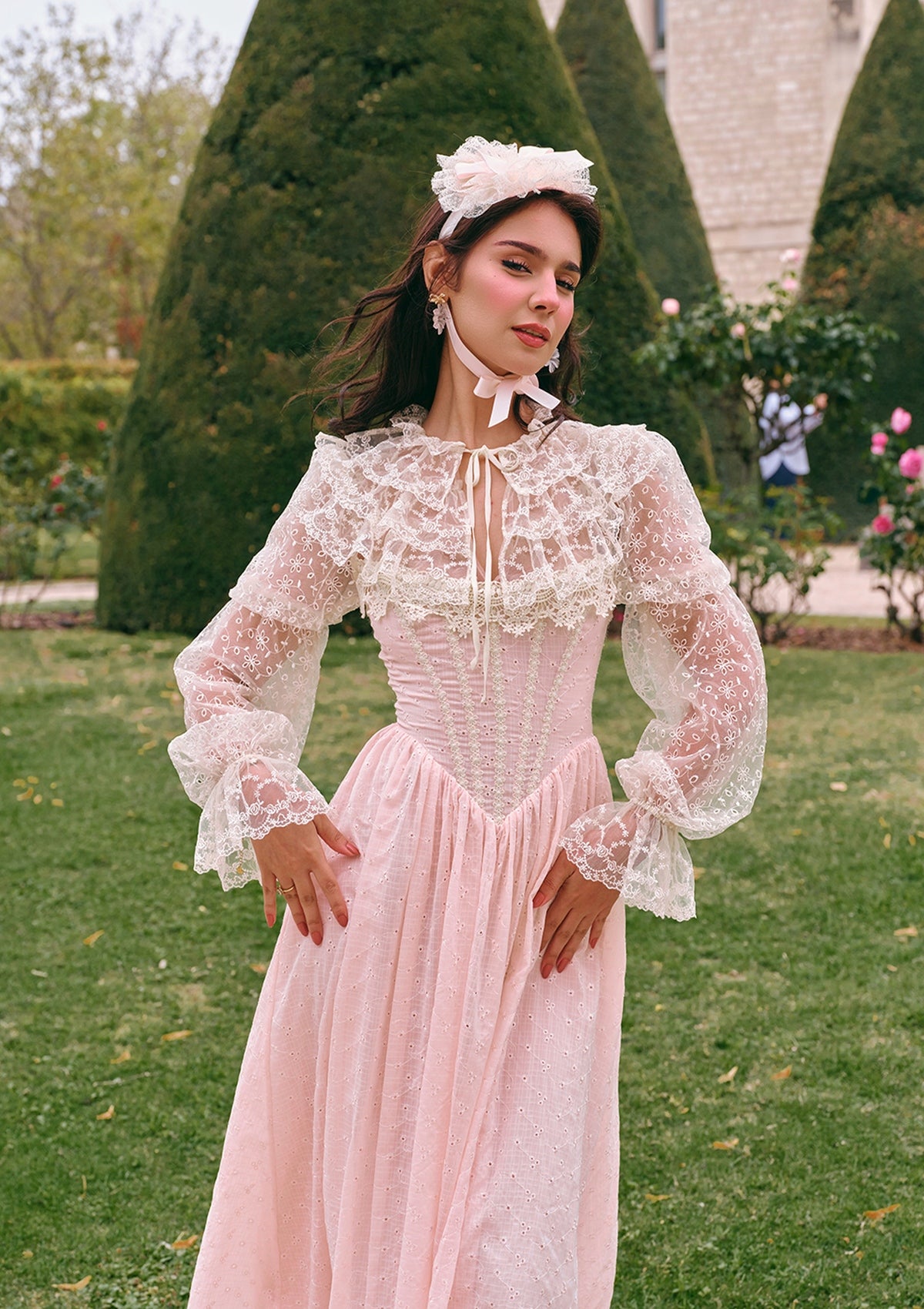 Rosa Ritter-Korsettkleid