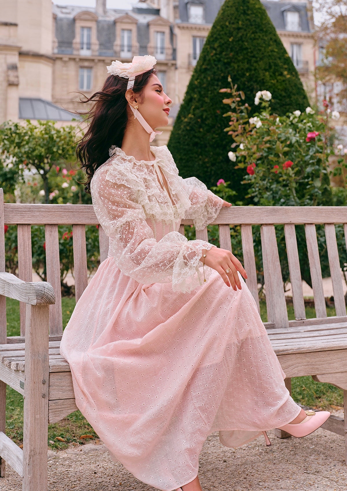 Rosa Ritter-Korsettkleid