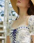 Lacemade "Petrea Volubilis" dress - lace-up and corset bodice detail