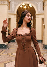 Classic Black Coffee Corset Dress