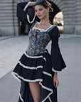 Saphirblaues Walzerkorsettkleid