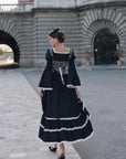 Saphirblaues Walzerkorsettkleid