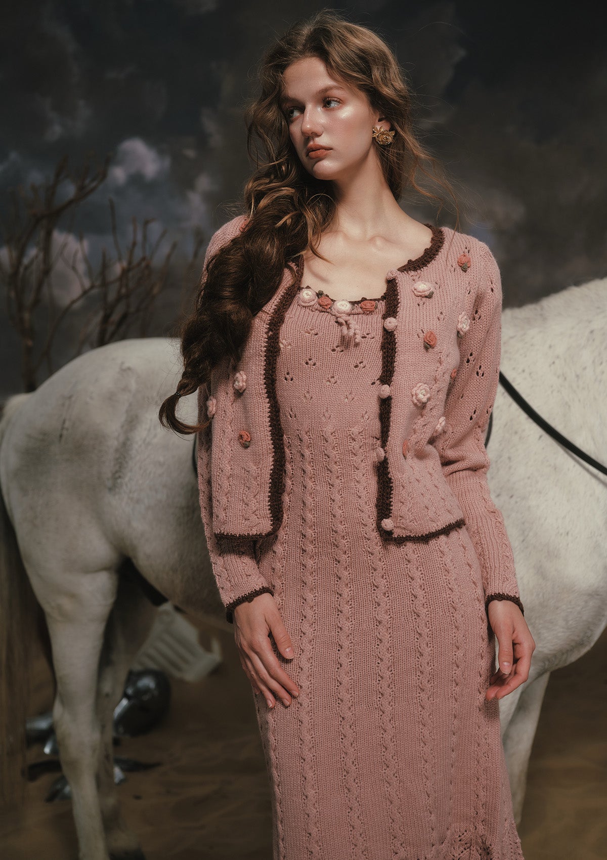 Floral Juliette Knitted Dress L / In-stock