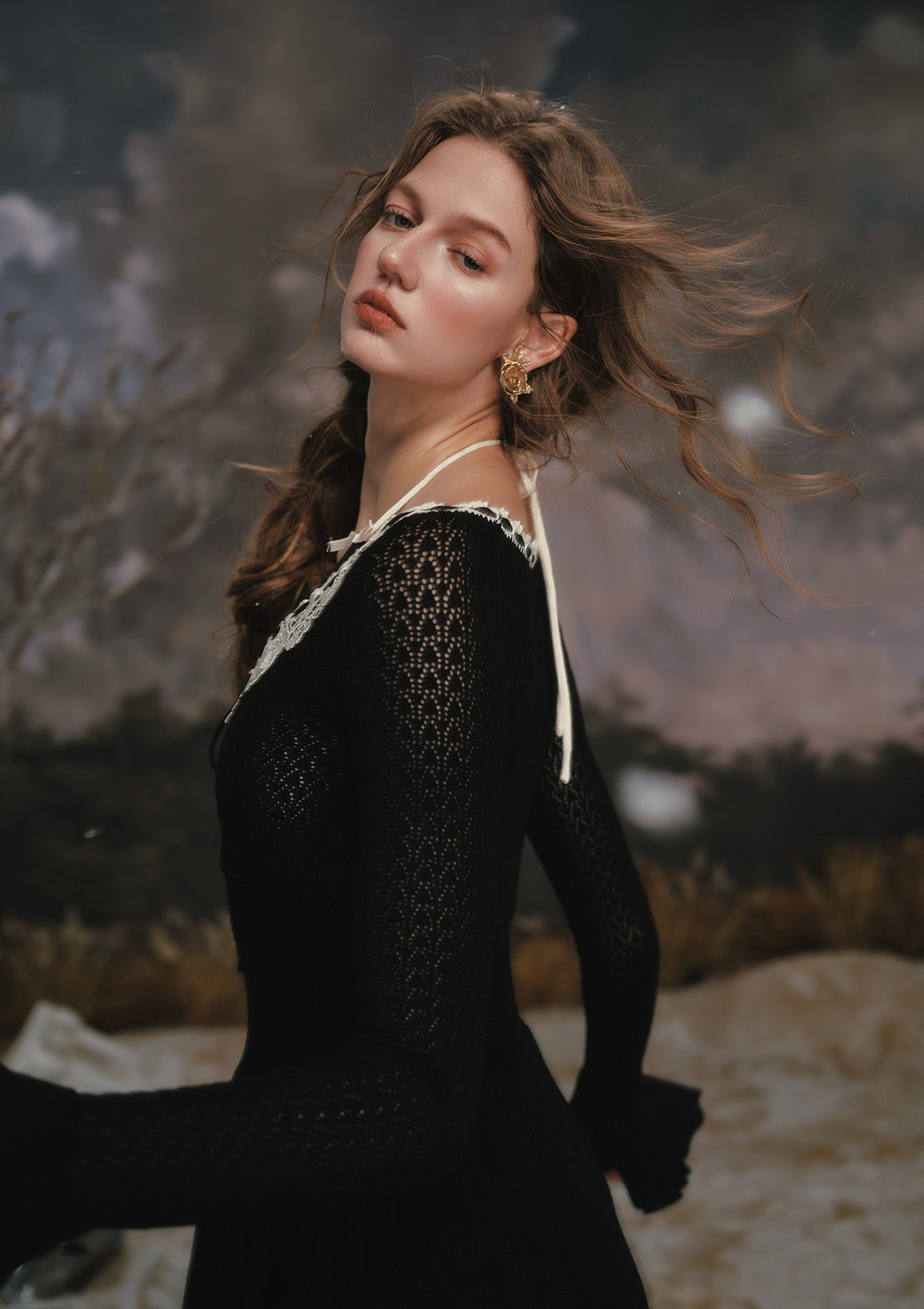 Symphony of Blossom Knit Dress