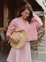 Pink Acacia Knit Cardigan