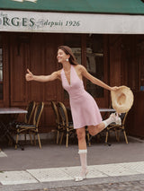 Pink Grid Diary Dress