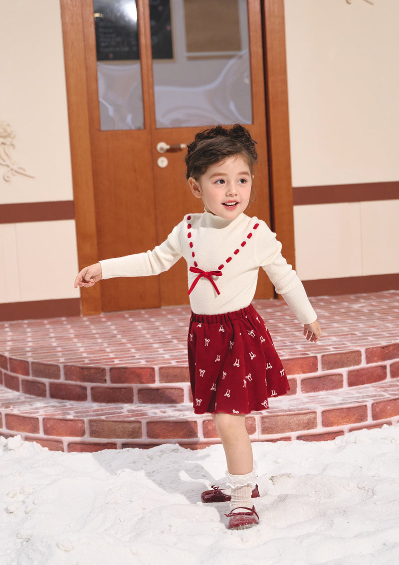 Toddler Girl Strawberry Newspaper Office Skirt