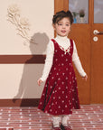 Toddler Girl Strawberry Newspaper Office Dress
