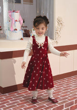 Toddler Girl Strawberry Newspaper Office Dress