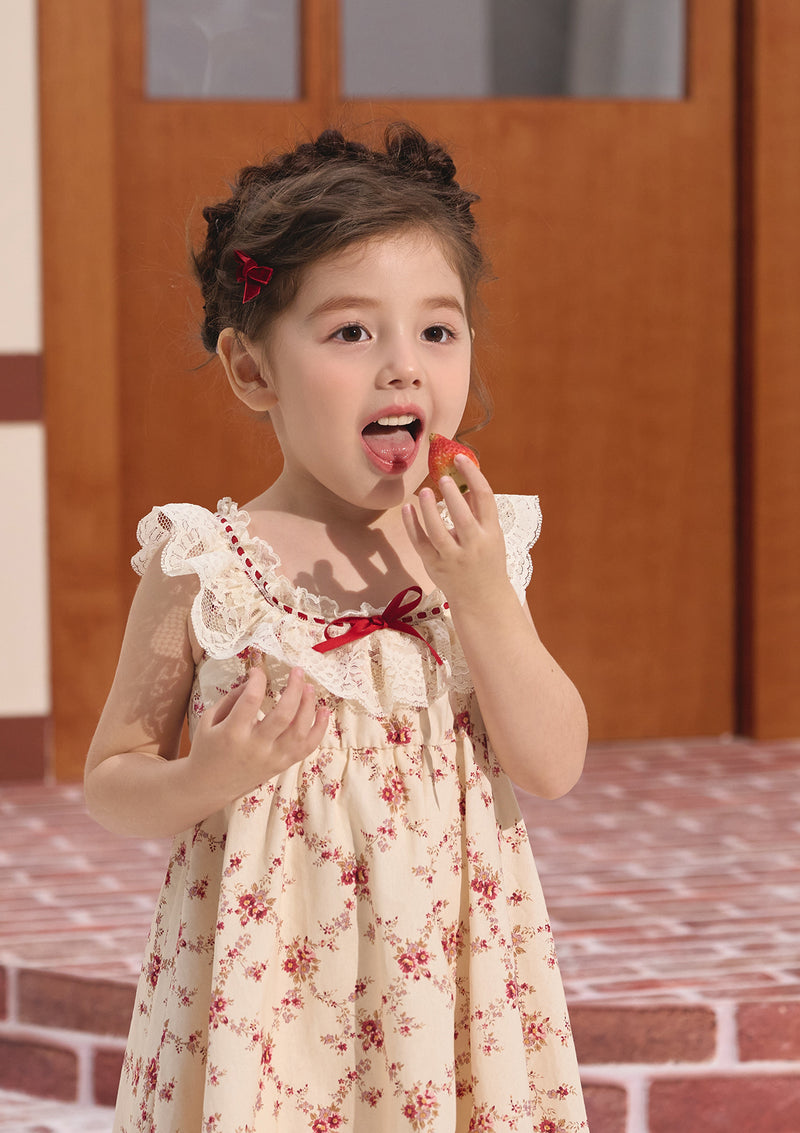 Toddler Girl Red Garnet Dress