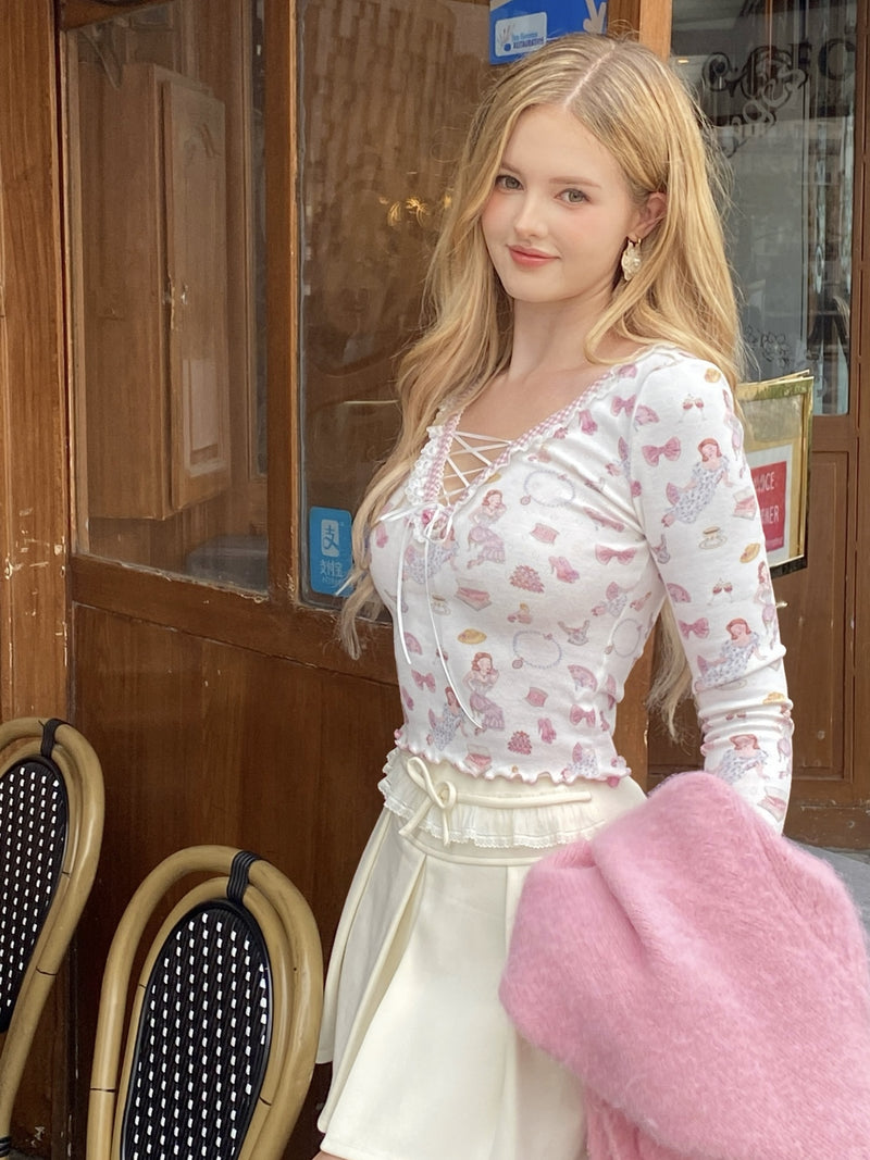 Girl's Notebook Knit Top