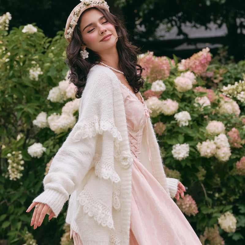 Meno's Letter Knit Cardigan