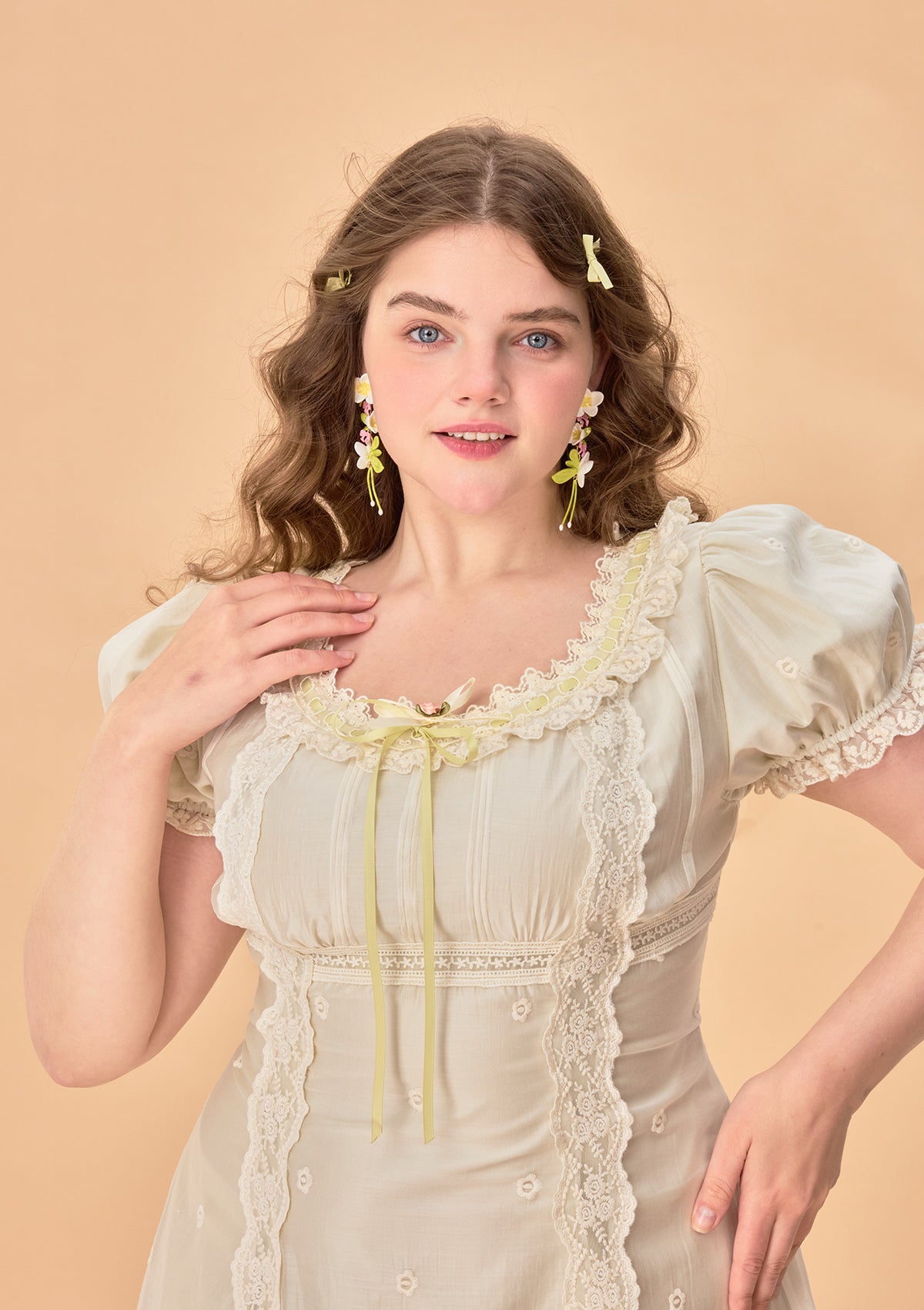 Curve &amp; Plus Green Grapes Dress