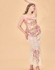 Curve & Plus Floral Mirror Skirt