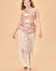 Curve & Plus Floral Mirror Skirt
