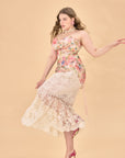 Curve & Plus Floral Mirror Skirt