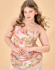 Curve & Plus Floral Mirror Corset