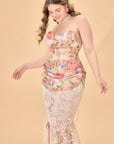 Curve & Plus Floral Mirror Skirt