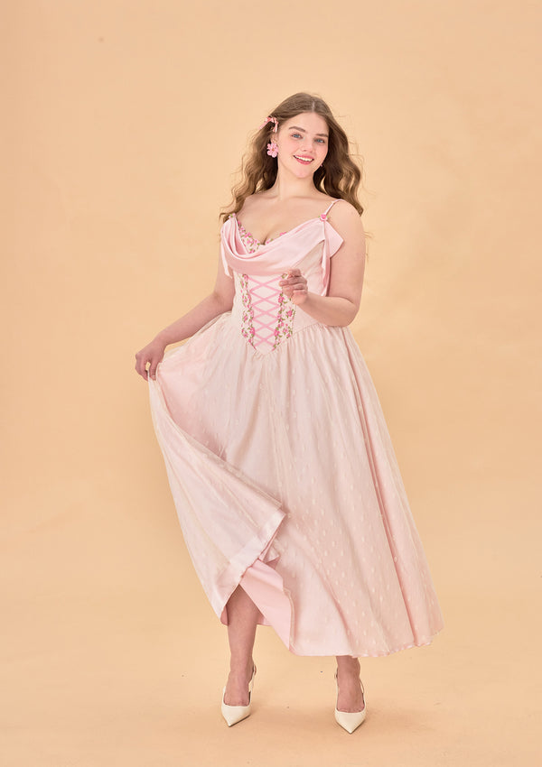 Curve & Plus Tuberose Floral Loli Corset Dress