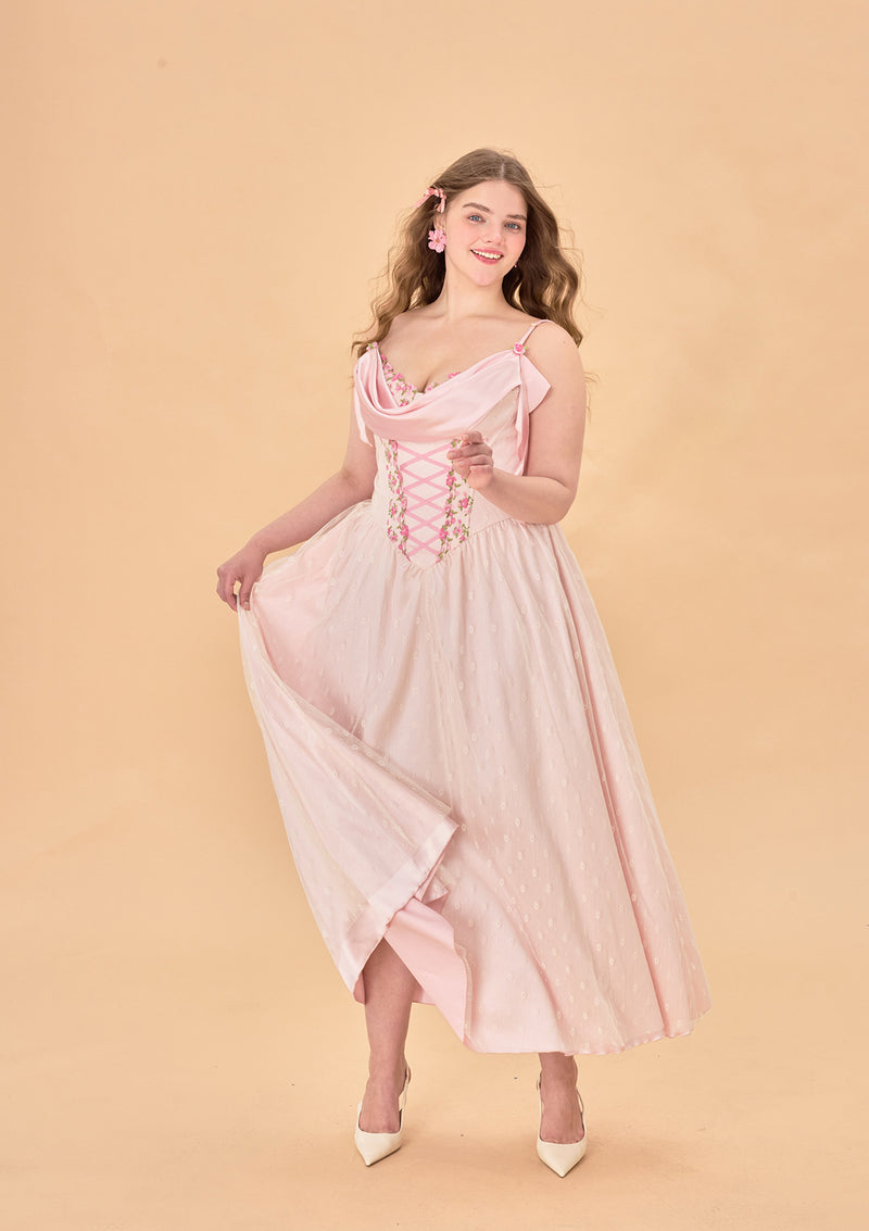 Curve & Plus Tuberose Floral Loli Corset Dress