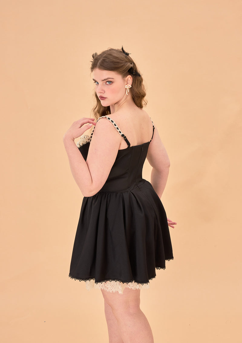 kate corset dress KATE sparkly 3D corset dress with a cape