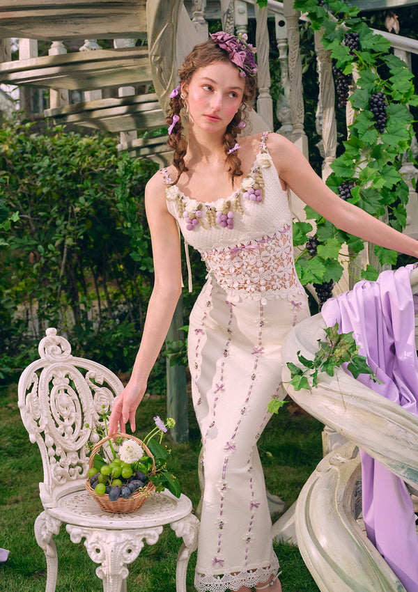 Grape Chanson Knit Dress