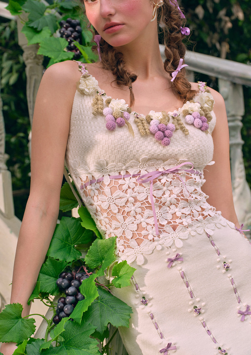 Grape Chanson Knit Dress