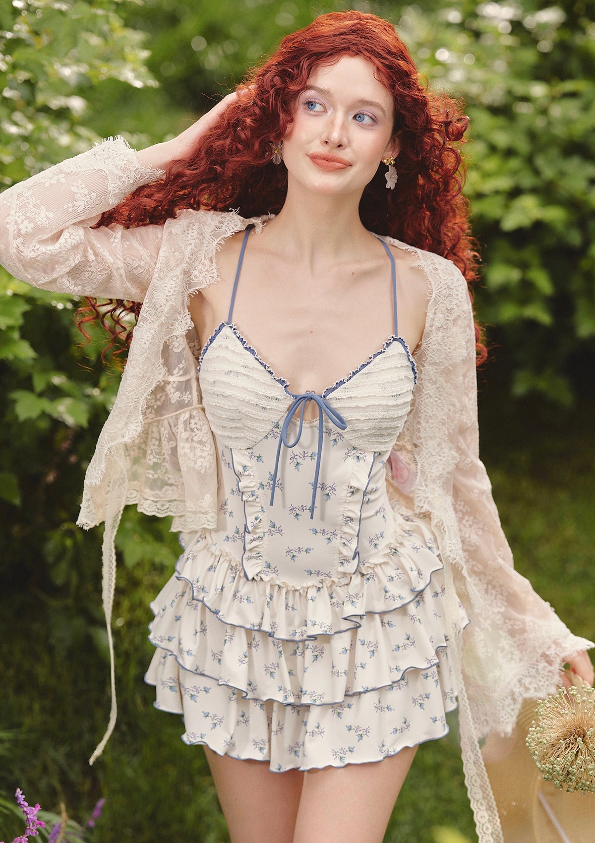 Blue Cherry Blossom Dress