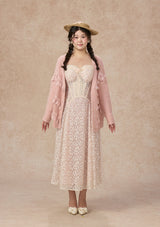 Curve&Plus Meno's Letter Knit Cardigan