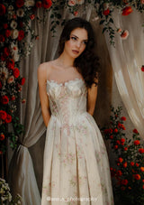 Love Flower Notes Corset Dress