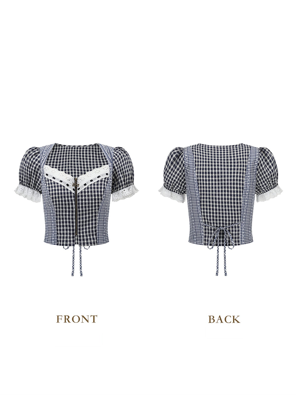 Cottage Girl Diary Navy Top