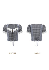 Cottage Girl Diary Navy Top