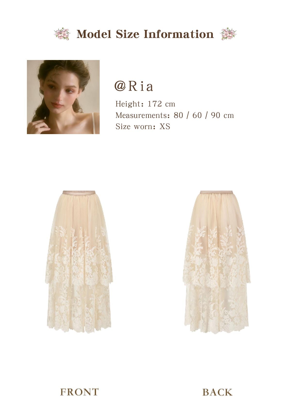 Cottagecore aesthetic white lace maxi skirt by Lacemade